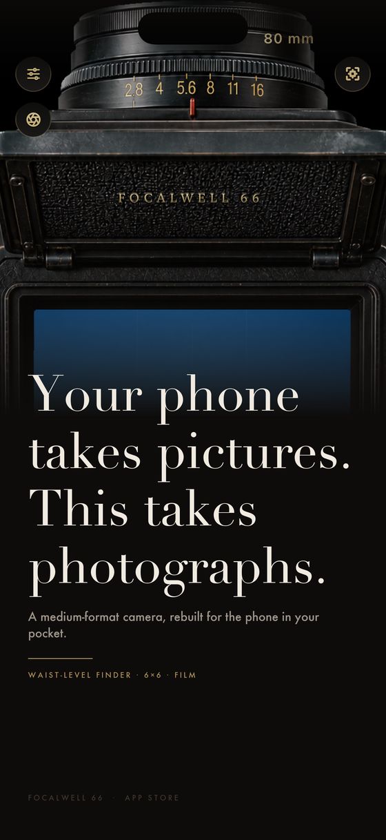 Your phone takes pictures. This takes photographs.