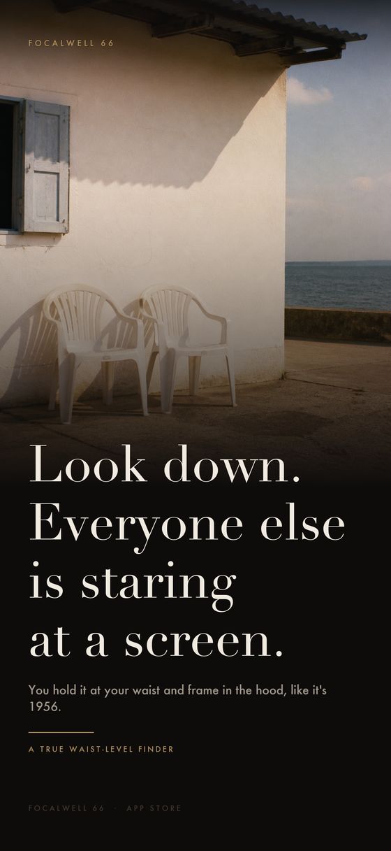 Look down. Everyone else is staring at a screen.